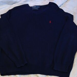 Polo Ralph Lauren Dark Blue V-Neck Sweater